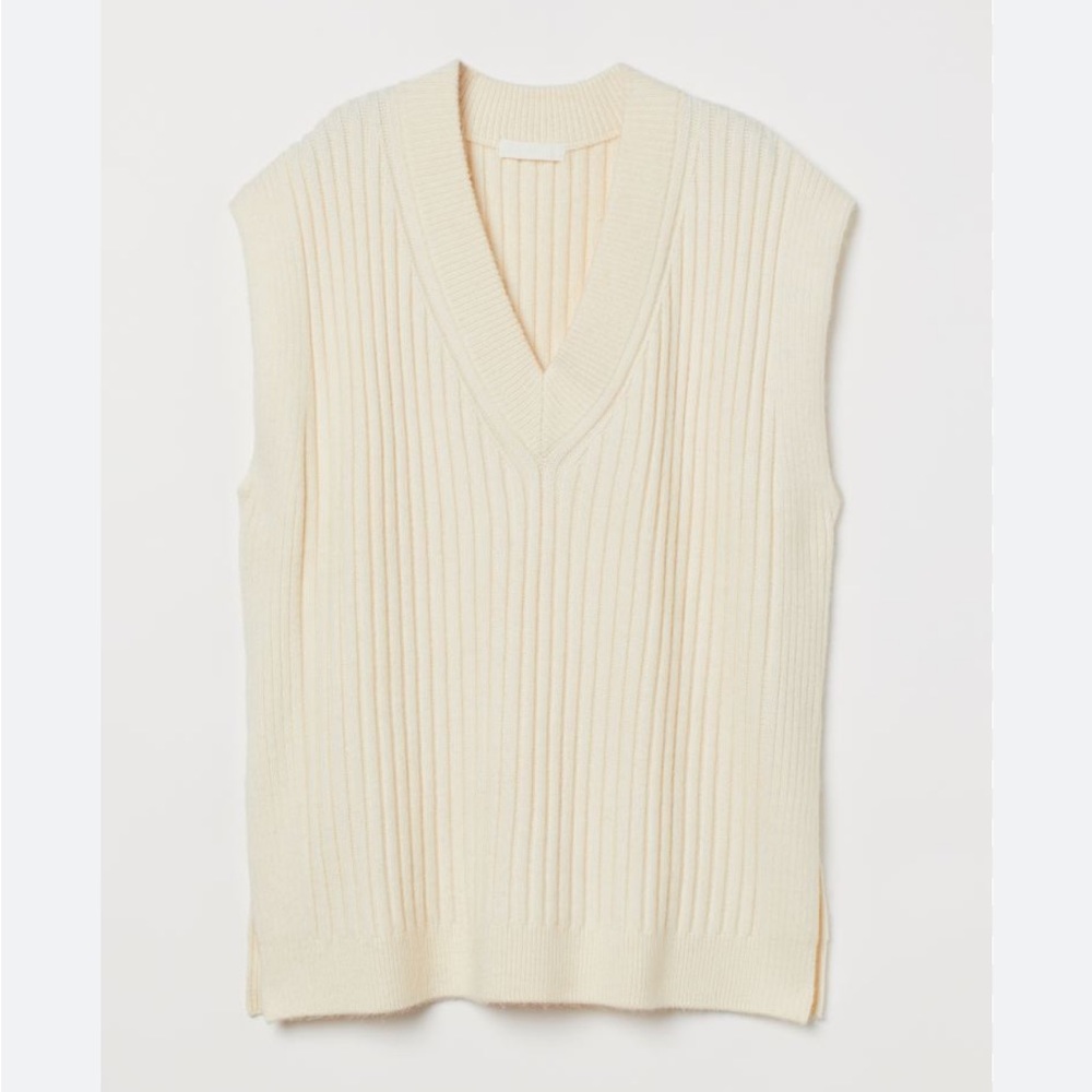 H&M oversized rib knit sweater vest size medium item 05-08